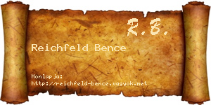 Reichfeld Bence névjegykártya