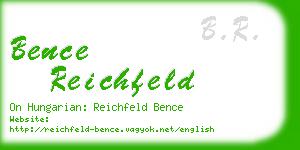 bence reichfeld business card